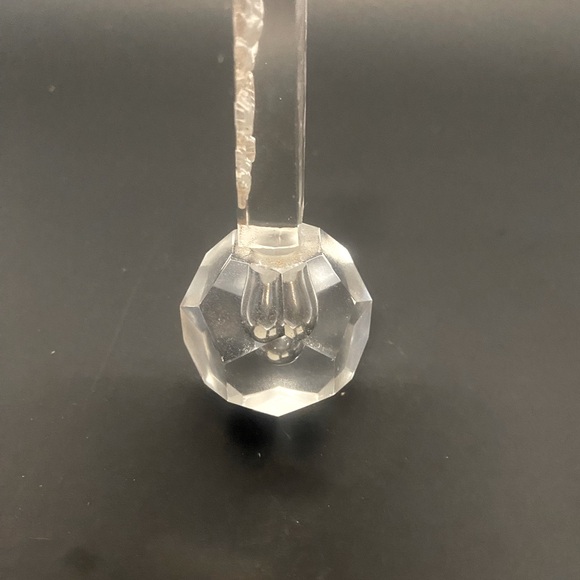 Vintage Rioce Faceted Crystal Perfume Bottle Intaglio Rose Top Crystal Rare Find - Picture 2 of 10